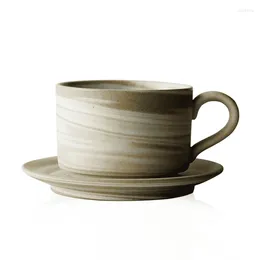 Tasses marron clair motif céramique tasse à café thé au lait tasses de bureau verres le cadeau d'anniversaire pour les amis