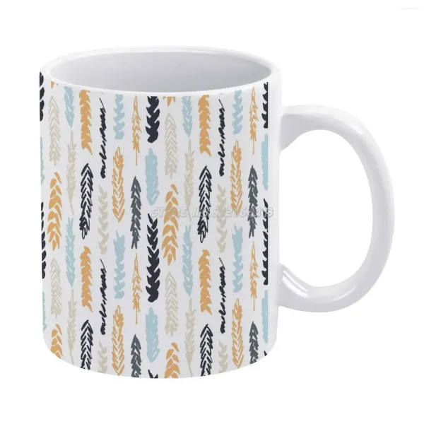 Tasses Motif léger avec des céréales Tasse à café 330 ml Tasse d'eau de lait Cadeaux créatifs pour la fête des pères Nourriture Quinoa Sp