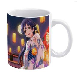 Les tasses aiment en direct!École Idol Project-Summer Festival White Cerramic Tea tas tasse d'anniversaire Gift Milk tasses et vivant Kotori