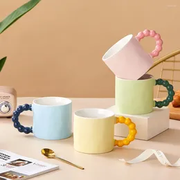 Mokken Macaron Ceramic Color Contrast Cup Little Red Book Ins Children's Day Mug Office Home Online Celebrity Couple