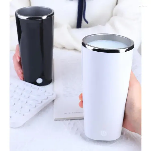 Tazas Magnéticas USB Copa de agitación Self Taza LED automática Mezcla de acero inoxidable para cacao en polvo