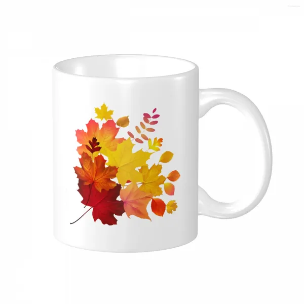 Tasses Maple laisse le text mugcolorful text personnalisé po nom cadeau café drôle jour céramique
