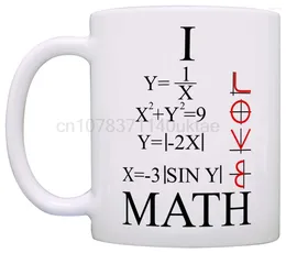 Mokken wiskunde met cijfers voor studenten wiskunde mugen school educatie formules keramische koffie thee melkbeker