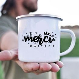 Mokken merci print creatieve koffiekopjes drinks watermelk thee cup email school school huisgreep drinkware leraar cadeau 221122