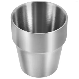 Tasses métal 304 tasse en acier inoxydable tasse de café tasse de café incomparable verres de consommation d'eau tasses à eau