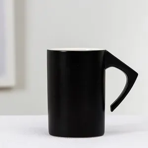 Tasses Meyjig Céramic inversé tasse cocoa cappuccino lait micro-ondes en toute sécurité 380 ml
