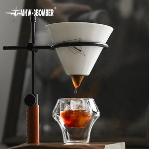 Mokken MHW 3BOMBER Nighten Cup 60 ml Dubbelwandig Glas Anti brandwonden Herbruikbare Koffie Mok Thee Pot Barista Gereedschap accessoires Espresso Lungo 230710