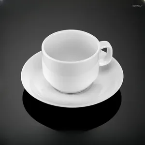 Tasses lait en céramique tasse de café ensemble blanc petit-déjeuner après-midi l'après-midi activité alimentaire ouest office en gros commerce extérieur