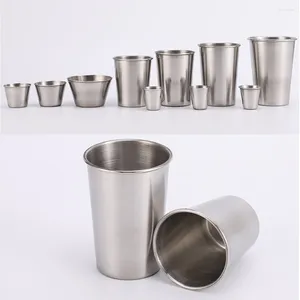 Tasses Mini tasse en acier inoxydable pour maison Coffee Shop tas tasses à vin Beer Milk Kilk Kitchen Bar Supplies