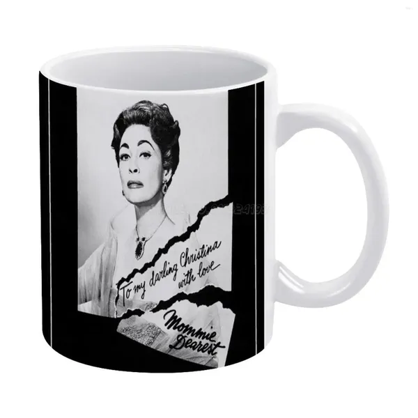 Mugs Mommy Dearrest White Mug Custom Imprimé à thé drôle Cup Gift Personnalized Coffee Movies Films Films Films 5S 6S 7S 8S 9S 195S 19