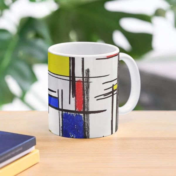 Tazas ¿Arte moderno de Mondrian Minimalist De Stijl?Taza De Café Epitomegirl Tazas Grandes Lindas Y Diferentes