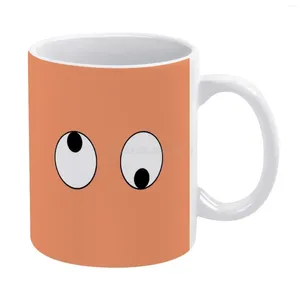 Mokken Monogatari -serie Yotsugi Ononoki Googly Eyes White Mug Coffee 330ml Ceramic Home Milk Tea Cups en Travel Gift for Fri