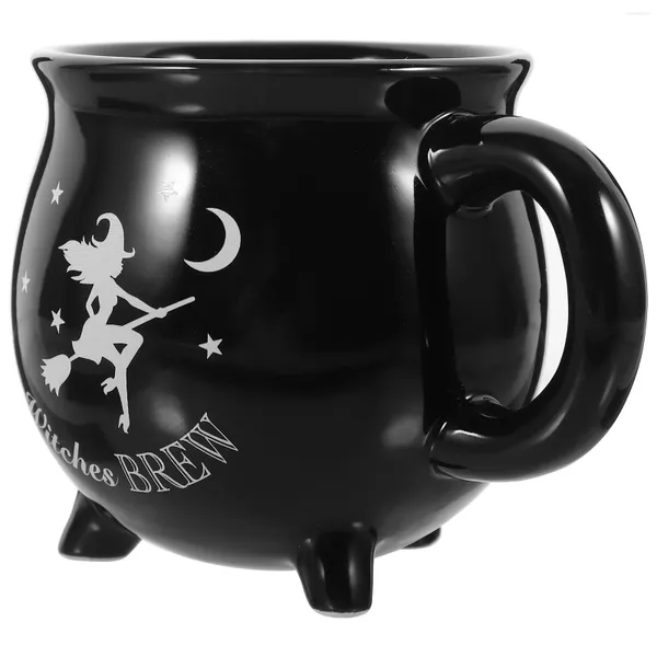 Tazas taza de cerámica Copa Café Cauldron Halloween bebidas bebiendo bruja para servir tazón decorativo tazón