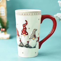 Mokken Mok Kop Koffie Kerst Keramische kopjes Porselein Kerstman Watertea Kerst en Kabouter Feestdrank Chocolade Sneeuwpop Kinderen