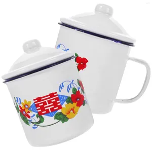 Tasses tasse tasse émail café Camping boire chinois tasse à thé émail Vintage tasses à eau rétro boisson lait thé voyage étain