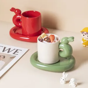 Tasses tasses set créatives de niche filles bureau à la maison en céramique tasse de café de salon