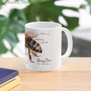 Tasses mu miel abeille anatomie graphique café mu froide et lasses thermiques pour tasses en céramique créatives l49
