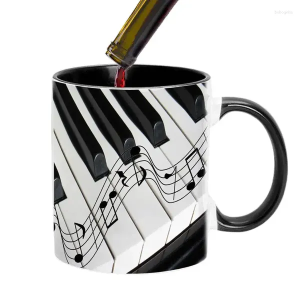 Tasses musique tasse à café tasses à thé guitares piano violon 350 ml décor de bureau en céramique drôle