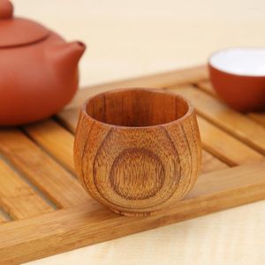 Tazas Taza de madera de azufaifa natural Taza de madera hecha a mano Desayuno Leche Café Té verde Cocina Accesorios para bebidas