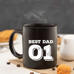 Tasses NO1 papa tasse 11 oz en céramique noire maison tasse à thé père cadeau d'anniversaire tasse papa bureau tasse à café R230713