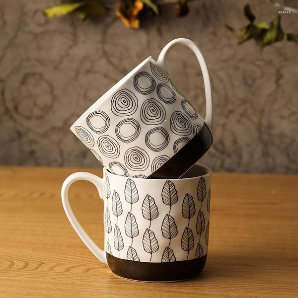 Tazas Tazas de café de cerámica creativas nórdicas Taza Kawaii de alta calidad Vintage Taza de leche para el desayuno Tazas minimalistas lindas