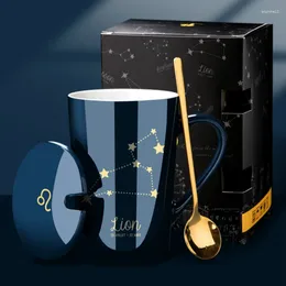 Tasses nordiques créatives français 12 Constellation tasse os chinois café 420 ml tasses et pour amis cadeaux beaux tasse de thé en céramique