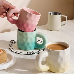 Tasses à café en céramique dégradé nordique, couleur unie, thé, eau, lait, cadeau d'anniversaire pour Couple, ami, verres pour la maison et le bureau