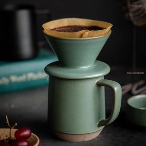 Mokken Nordic Handgewassen koffiefilterbeker Keramisch druppelvormig taps toelopend melkmok met één gat Eenvoudig theedrinkgerei