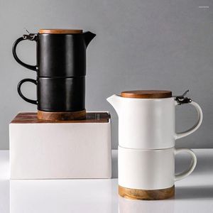 Tasses à café nordique en céramique de Style japonais avec filtre de couvercle pour le lait de petit déjeuner