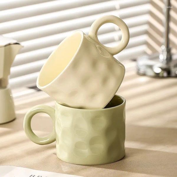 Tassen Nordic Einfarbig Keramik Becher Haushalts Große Kapazität Saft Milch Tasse Nachmittag Tee Mit Griff Kaffee Tassen Geschirr