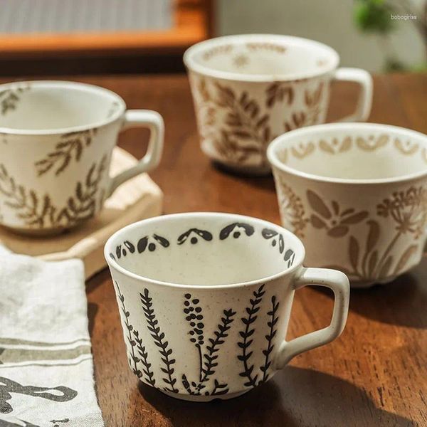 Tasses nordiques de style café tasse en céramique tasse expresso tasses à eau portable bière de bière à thé cuisine