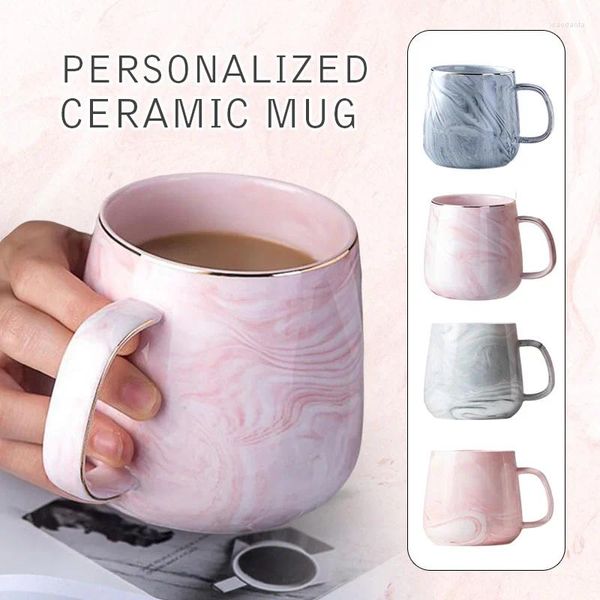 Tazas Nórdicas Mármol Ceramic Café Café Copa de té Desayuno Regalos de amantes de la leche Taza de personalidad creativa