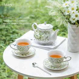 Mokken Noord -Europa keramische mok bureaublad creatieve afternoon tea koffiekopjes bloempatroon ontbijt melkbeker huispatroon decoratie