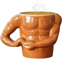 Tasses à café de nouveauté pour hommes - Body Body Builder Ceramic tasses |Cadeaux de bâillon