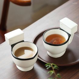 Tasses Nouveauté Toilette Tasse En Céramique Avec Poignée 300ml Café Thé Lait Glace Tasse Drôle Pour Cadeaux