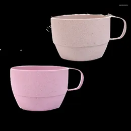 Tasses Bureau Tasse À Café Tasses De Bain De Bouche Paille De Blé Cuisine Accessoires Lait Thé Gobelet Le Droit Copo Com Canudo