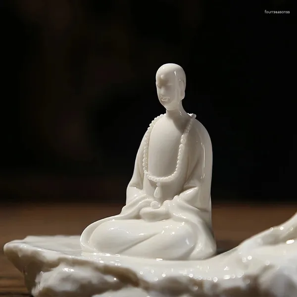 Tasses One Flower World Blanc de Chine Art Ceramic Crafts Zen décorations ornements