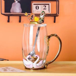 Mokken Originele Swan Email Mok The Gift Cups koffie Tea Cup Drinkware Drinkglazen voor drankjes Leuke set
