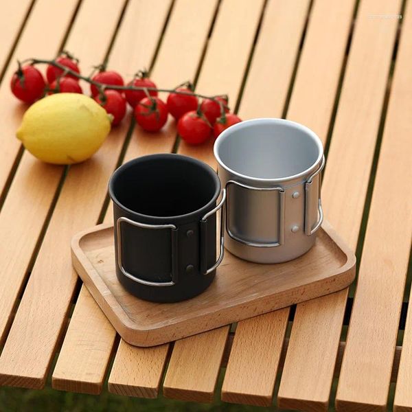 Tasses Camping en plein air pliant petite tasse à thé Portable ultra léger en alliage d'aluminium pique-nique café Mini eau