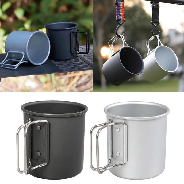 Tazas al aire libre acampado plegable pequeñas tazas de té portátiles de picnic de aluminio ultra ligero mini agua