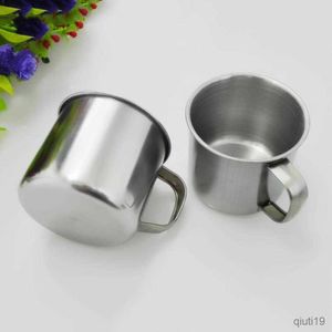 Mokken Outdoor Camping Wandelen Thee Mok Cup Roestvrij Staal Koffiekopje Kantoor School Gift Nuttige Drop R230712