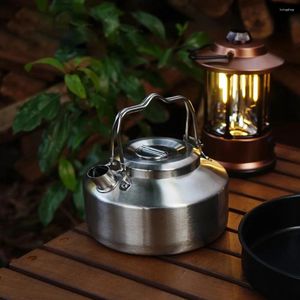 Mokken Outdoor Kettle roestvrijstalen waterpotaccessoires Teapot koffie Stovetop draagbare camping