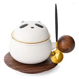 Mokken panda mok keramische cartoon schattige waterbeker met deksel zeef koffie afternoon tea thuiskantoor creatieve fashion vakantiegeschenken