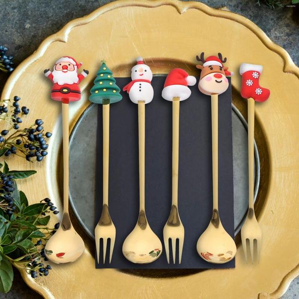 Tasses Party Favors Metal Table Varelle Kitchen Essentials Fork Fork Spoon Cartoon Cutlery Dinner Food Forks