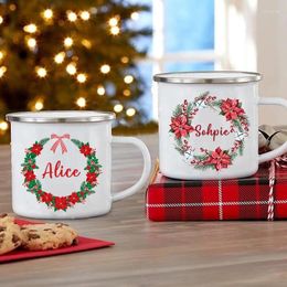 Tasses personnalisées créatives tasse à café nom personnalisé Boissons de fête de Noël