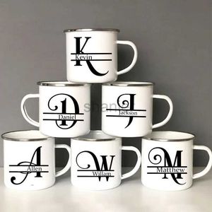 Tasses Mug personnalisés initiale avec nom tasse à thé personnalisé tasses tasses de café de fête de la fête de la fête de la fête