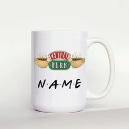 Tasses personnalisées avec nom, émissions de télévision, amis, personnalisées, 15OZ, Central Perk, Design, tasse à thé, café, décalcomanie pour la maison, service à thé Mugen en céramique