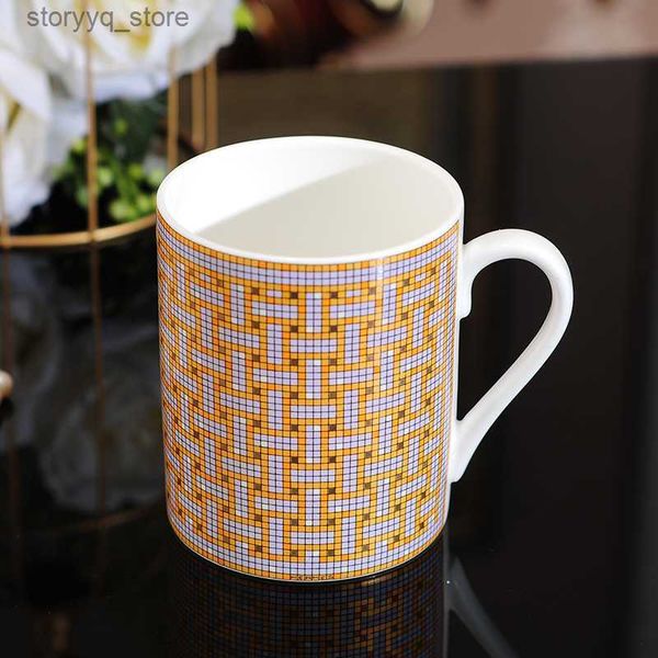 Tazas Tazas de café de porcelana personalizadas, taza de leche de porcelana de hueso, vajilla de cocina y oficina, decoración nórdica para el hogar, regalo de cumpleaños único para ella 220311 L240312