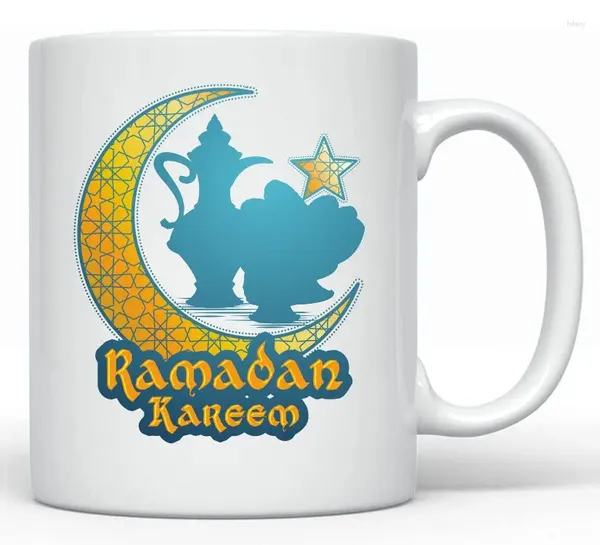 Tasses personnalisées imprimées à imprimé 11 oz Box emballage de tasse d'emballage Fournisseur en céramique Eid Mubarak Gift avec logo