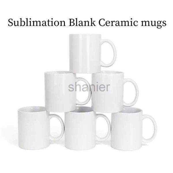 Tasses de sublimation personnalisée vierge 11oz tasse blanche tasse de café tasse de lait pour bricolage photo photo photo créatif cadeau cadeau 240417